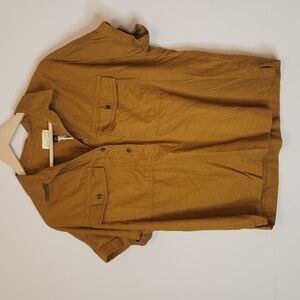 Universal Thread Cotton Blend Brown Button-Up Shirt, size M
